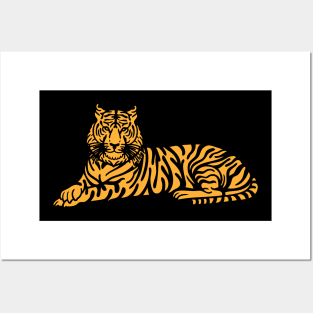 Relaxing Tiger Posters and Art